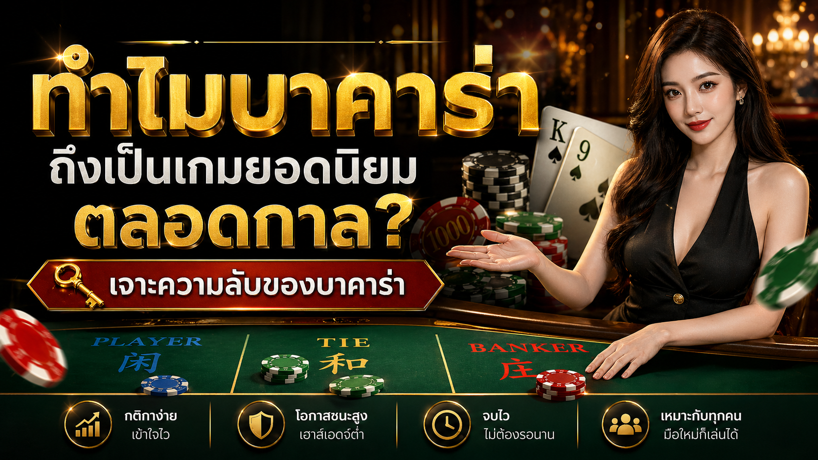 ทำไมบาคาร่าถึงเป็นเกมยอดนิยมตลอดกาล? เจาะความลับของบาคาร่า