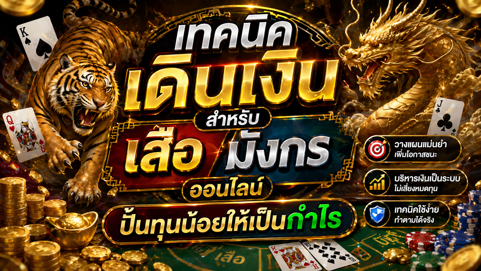 เทคนิคเดินเงินสำหรับ เสือมังกรออนไลน์ ปั้นทุนน้อยให้เป็นกำไร