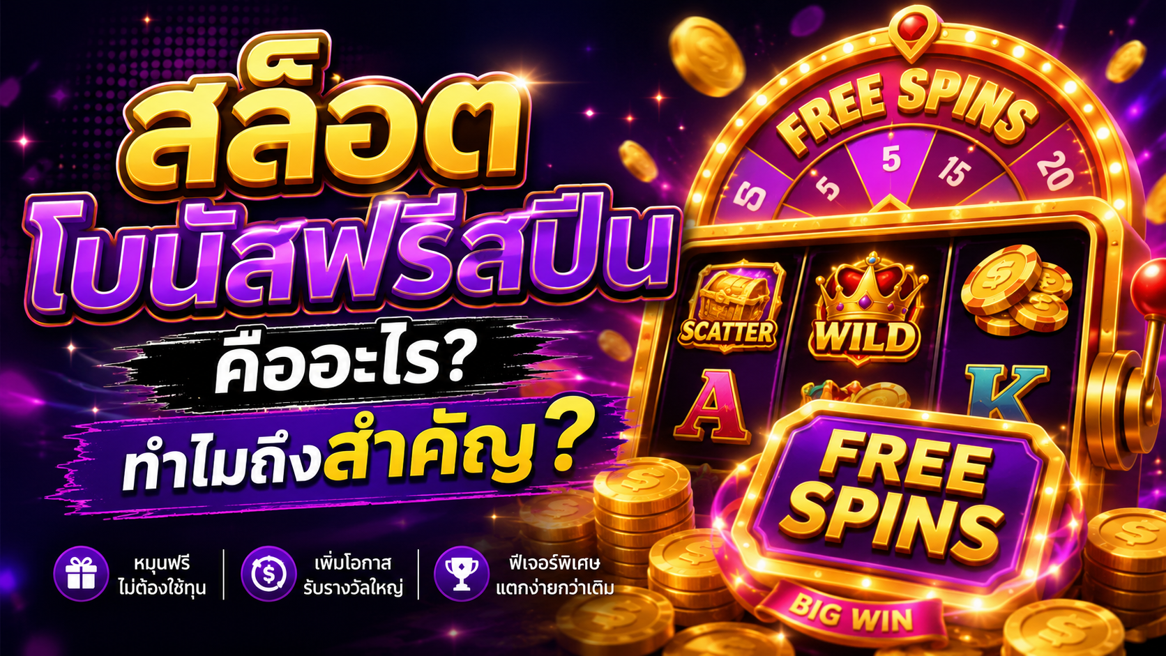สล็อตโบนัสฟรีสปิน คืออะไร? ทำไมถึงสำคัญ บทความนี้มีคำตอบ