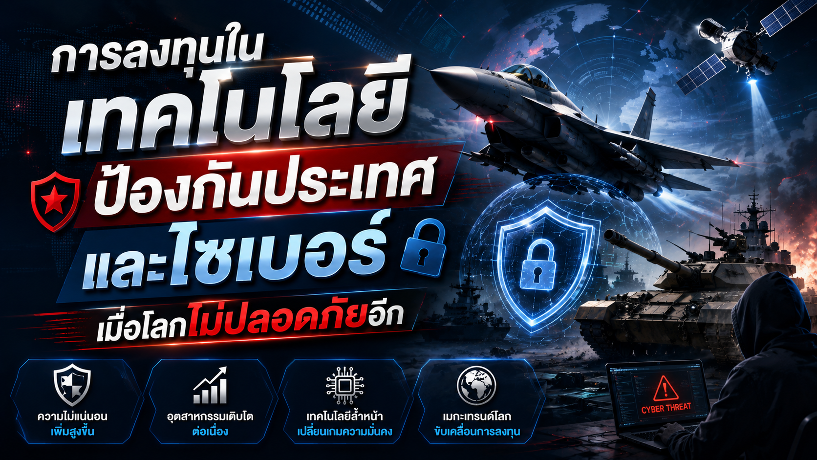 การลงทุนในเทคโนโลยีป้องกันประเทศและไซเบอร์ เมื่อโลกไม่ปลอดภัยอีก